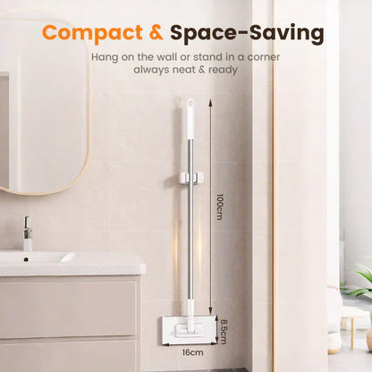 Flat Mop With Stainless Steel Handle, Come With Reusable Washable Mop Cloths