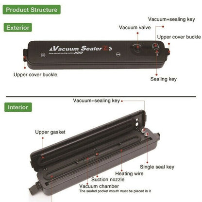 Now Automatic Vacuum Sealing Machine One Touch Operation, Extends Food Freshness & Compact Design