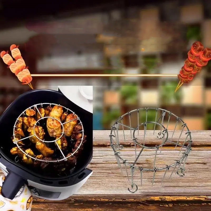 Stainless Steel Round Oven Grill With Skewer