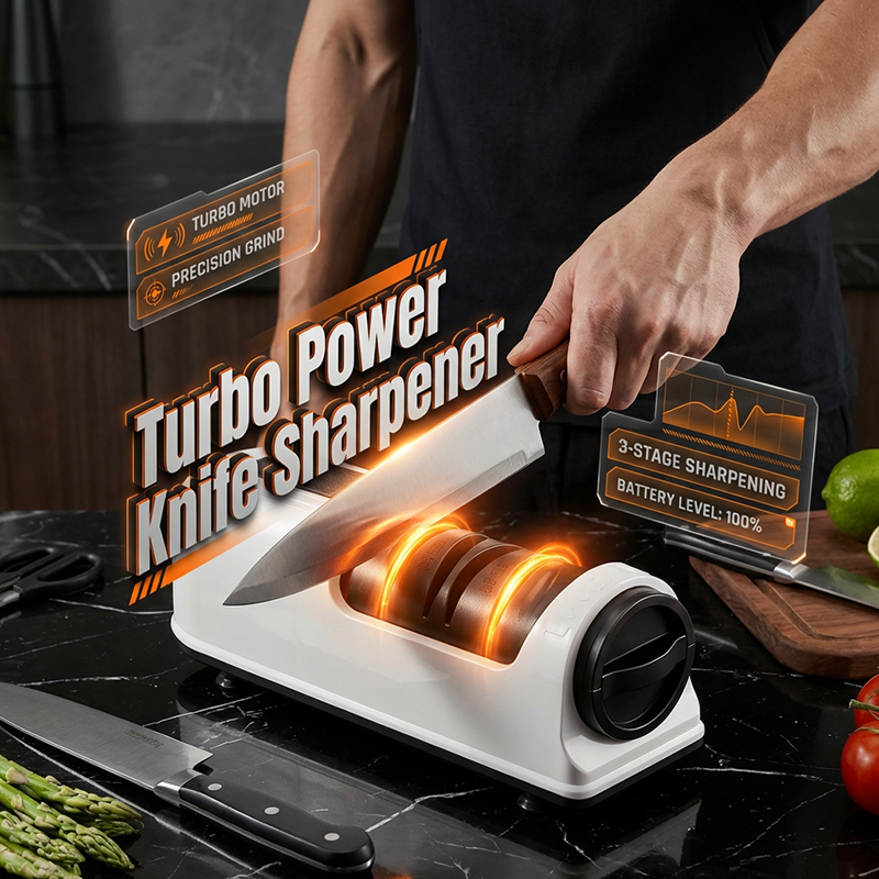 3 Stage Electric & Manual Knife Sharpener