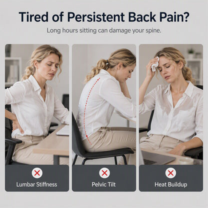 Only 19.99 Ergonomic Memory Foam Seat Cushion With Back Support Stay Comfortable All Day, Perfect For Office, Car & Home
