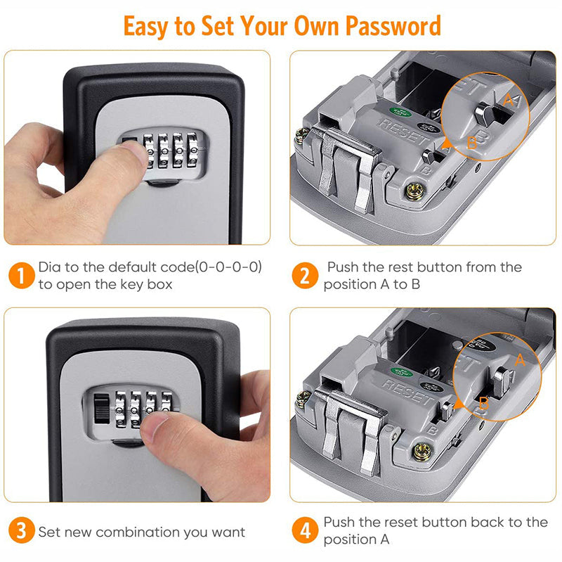 Save 50 Wallmounted Key Lock Box Secure, Sturdy & Easy Access
