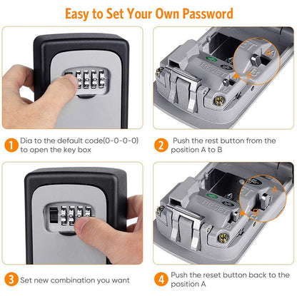 Save 50 Wallmounted Key Lock Box Secure, Sturdy & Easy Access